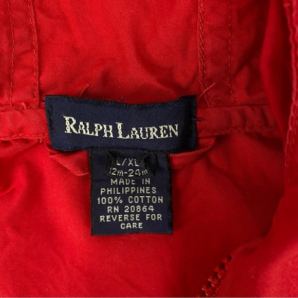 Ralph Lauren Polo Sport Jacket Size 12M - 24M  L XL Colorblock Spell Out Flag - Picture 5 of 14